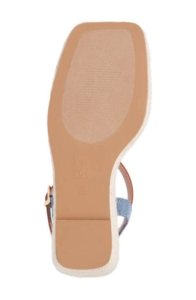 New York And Company Unita Espadrille Platform Wedge Sandal In Blue/tan