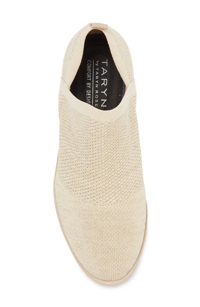 Shop Taryn Rose Kabe Knit Wedge Bootie In Gold Knit