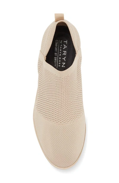 Shop Taryn Rose Kabe Knit Wedge Bootie In Nude Knit