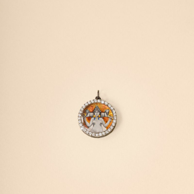 Shop Luna Merdin Inanna Miniature Pendant In Grey