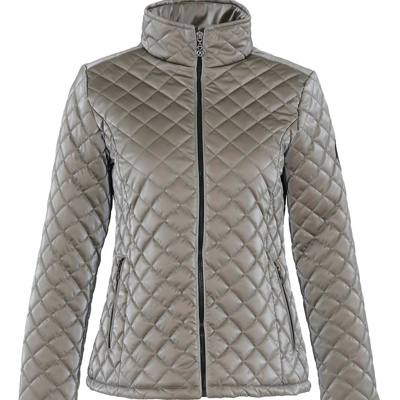 Shop Dolcezza Woven Coat In Grey