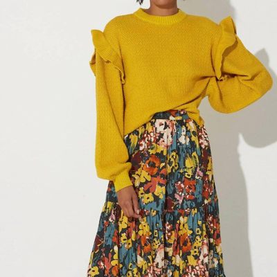 Shop Cleobella Yara Sweater In Yellow