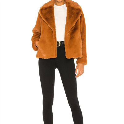 Shop Soia & Kyo Emanuela Faux Fur Coat In Brown