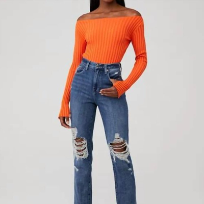Shop Pistola Presley High Rise Relaxed Roller Jeans In Blue