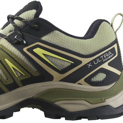 Shop Salomon Women's X Ultra Pioneer Waterproof Hiking Shoes In Green
