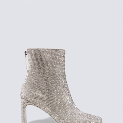 Shop Simkhai Crystal Kelsey Boot In Grey