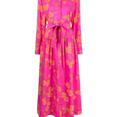 Shop Cynthia Rowley Perennial Shirt Dress In Pink