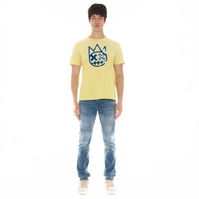 Shop Cult Of Individuality Shimuchan Logo Short Sleeve Crew Neck Tee In Vintage Yellow