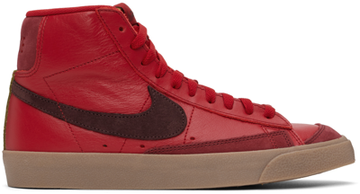 Shop Nike Red Blazer Mid '77 Vintage 'layers Of Love' Sneakers In Gym Red/team Red-bur