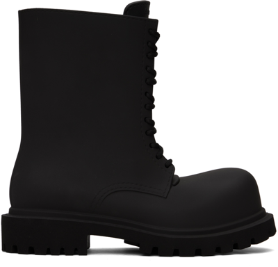 Shop Balenciaga Black Steroid Boots In 1000 Black