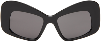 Shop Loewe Black Eagle Wings Sunglasses In Shiny Black / Smoke
