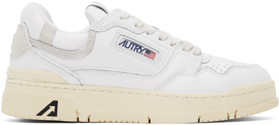 Shop Autry White Clc Sneakers In Mult/mat Wht
