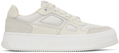 Shop Ami Alexandre Mattiussi Off-white New Arcade Sneakers In White/off White/120