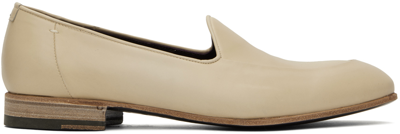 Shop Lardini Off-white Eqevan Scarpa Loafers In 120