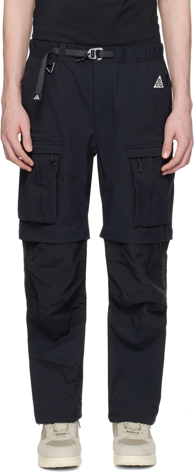 Shop Nike Black Smith Summit Cargo Pants In Black/anthracite/sum