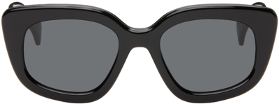 Shop Kenzo Black  Paris Boke 2.0 Sunglasses In Shiny Black / Smoke