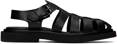 Shop Officine Creative Black Tonal 018 Sandals In Nero