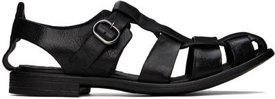 Shop Officine Creative Black Chronicle 145 Sandals In Nero