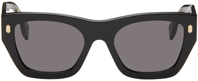Shop Fendi Black  Roma Sunglasses In Shiny Black/smoke