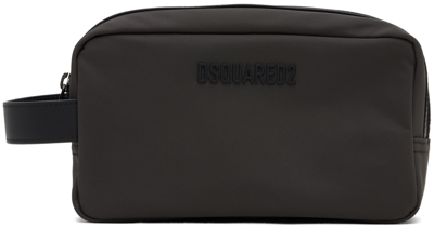 Shop Dsquared2 Gray & Black Urban Beauty Pouch In M2850 Black+gray