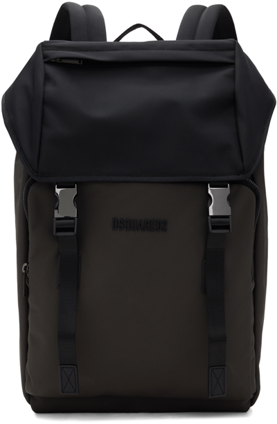 Shop Dsquared2 Black & Gray Urban Backpack In M2850 Black+gray