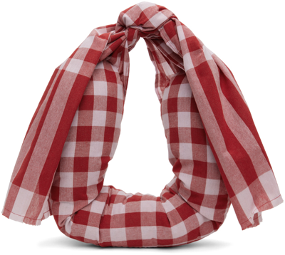 Shop Strongthe Red& White Pillow Bag In Red/white