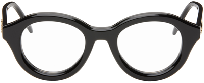 Shop Loewe Black Curvy Glasses In Shiny Black