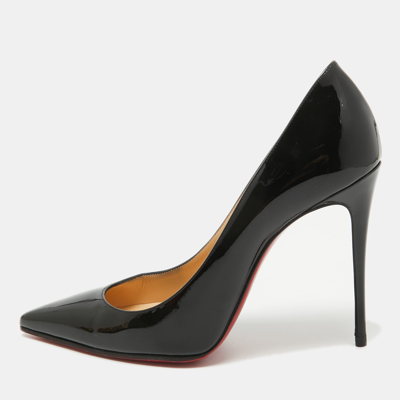Pre-owned Christian Louboutin Black Patent Leather So Kate Pumps Size 39