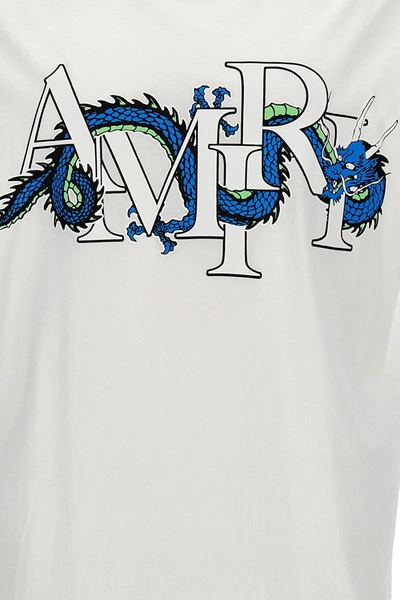 Shop Amiri Men 'cny Dragon' T-shirt In White