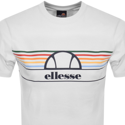 Shop Ellesse Lentamente Logo T Shirt White