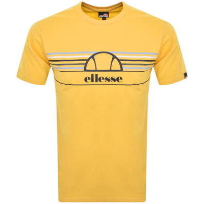 Shop Ellesse Lentamente Logo T Shirt Yellow