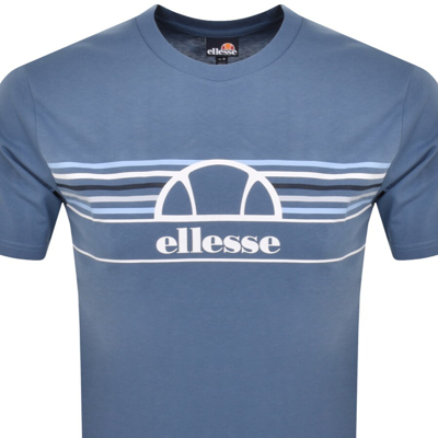 Shop Ellesse Lentamente Logo T Shirt Blue