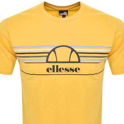 Shop Ellesse Lentamente Logo T Shirt Yellow