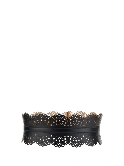 Shop Alaïa Belts E Braces In Noir