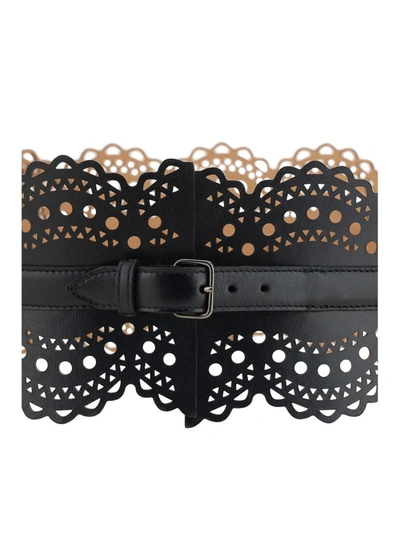 Shop Alaïa Belts E Braces In Noir