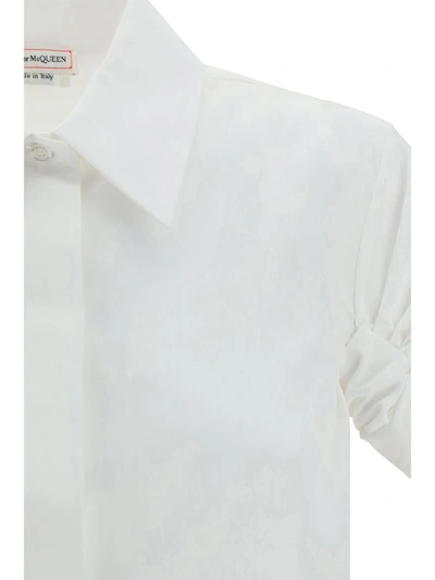 Shop Alexander Mcqueen Shirts In Optical White