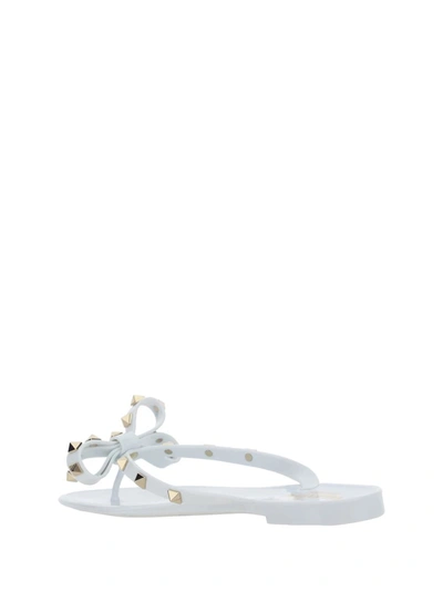 Shop Valentino Garavani Sandals In Bianco Ottico