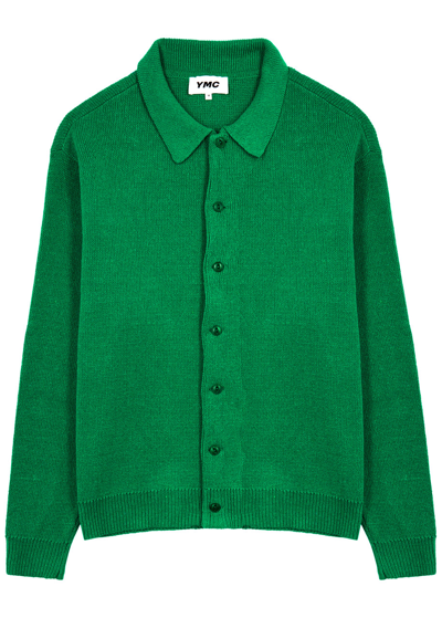Shop Ymc You Must Create Ymc Rat Pack Cotton-blend Cardigan In Green
