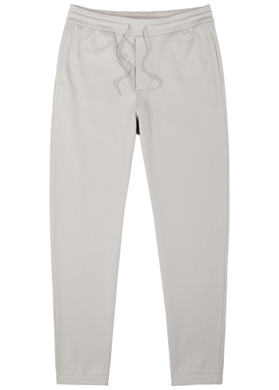Shop Emporio Armani Logo Cotton Sweatpants In Grey