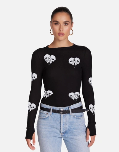 Shop Lauren Moshi X Mckinley X Skull Heart In Black