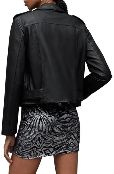 Shop Allsaints Balfern Leather Biker Jacket In Black