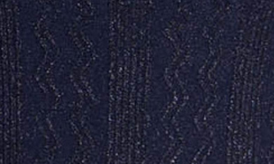 Shop Sandro Chalsy Metallic Short Sleeve Sweater In Deep Blu