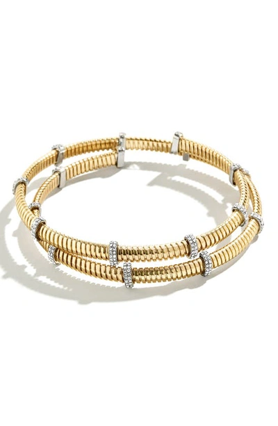 Shop Baublebar Pavé Coil Bracelet In Gold/clear