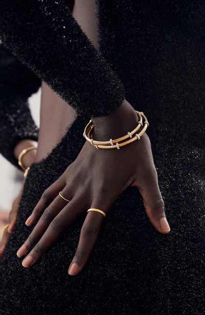 Shop Baublebar Pavé Coil Bracelet In Gold/clear