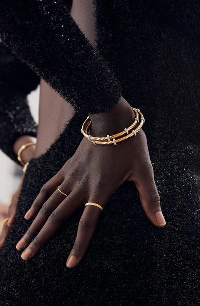 Baublebar Eve Pave Coil Bangle Bracelet In Gold Tone In Gold/clear