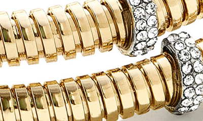 Baublebar Eve Pave Coil Bangle Bracelet In Gold Tone In Gold/clear