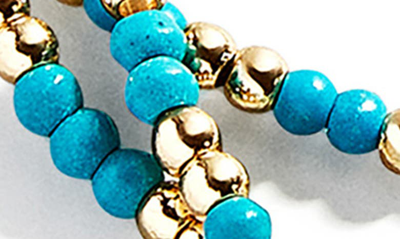 Shop Baublebar Sadie Set Of 3 Semiprecious Bead Stretch Bracelets In Blue