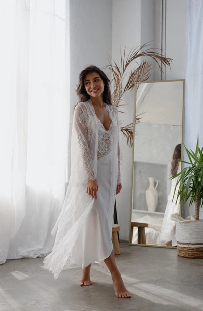 Shop In Bloom By Jonquil Marry Me Lace Robe In Ivory