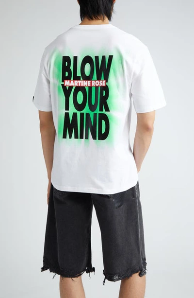 Shop Martine Rose Gender Inclusive Blow Your Mind Cotton Graphic T-shirt In White/ Blow Your Mind