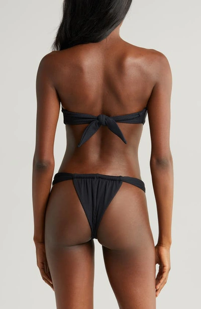 Shop Montce Tori O-ring Rib Bikini Top In Black Rib